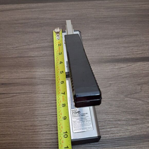Bates 213HD Heavy Duty Stapler Agrafeuse Forte w/Staple Size Guide Made In Japan - Picture 3 of 4